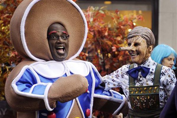 Al Roker as the Gingerbread Man and Meredith Vieira as Pinocchio
